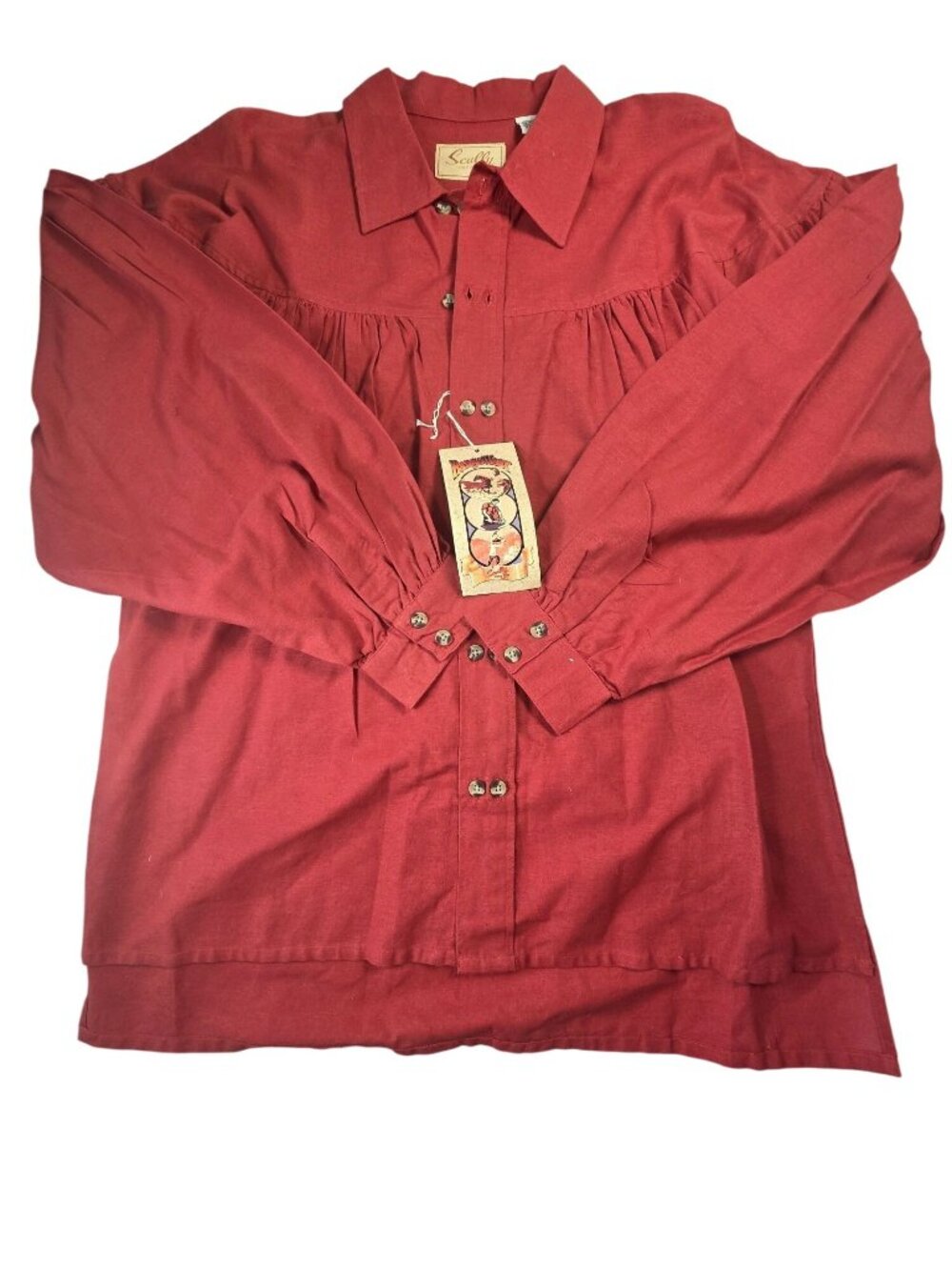 Scully Rangewear 100% Cotton Red Fur Trader Western Shirt XL